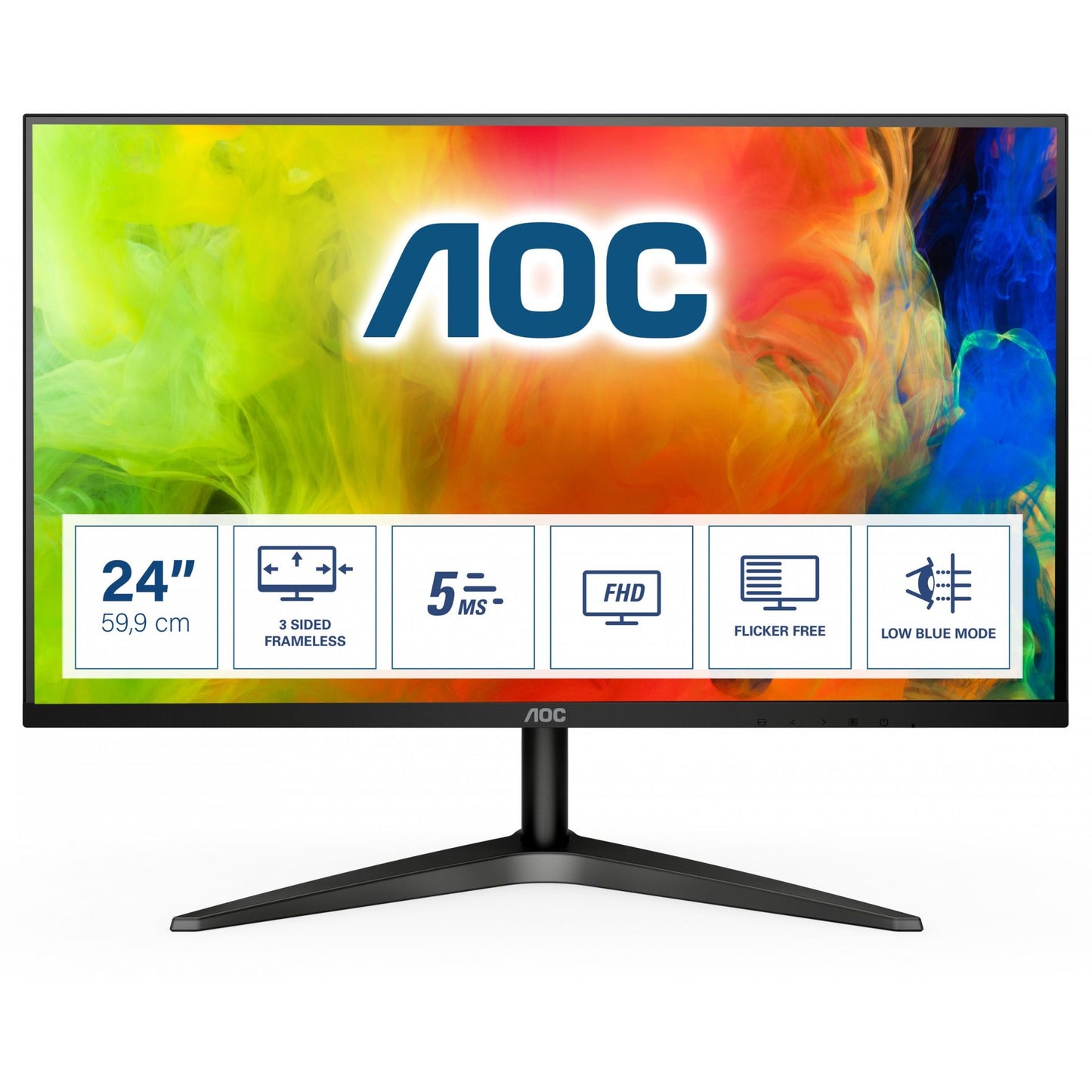 23,6“MON AOC 24B1H 16:9 5ms VGA HDMI Full HD Black 59,9cm (1920x1080)
