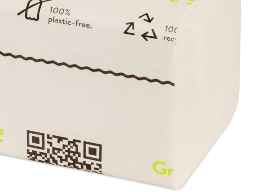 ETS F 2 Green Falthandtücher, V-falz, 2-lagig, 25,0 x 23,0 cm, 4000 Blatt, Recycling