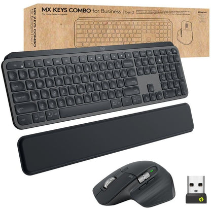 Logitech MX Keys combo for Business Gen 2, RF Wireless + Bluetooth