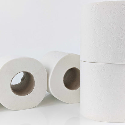 ETS T4-150-Z-28VE Toilettenpapier Kleinrolle, 4-lagig, 150 Blatt, Zellulose